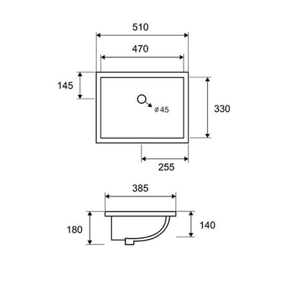 Νιπτήρας Υποκαθήμενος LT 6008